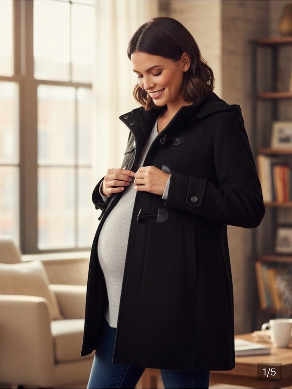 Kimi & Kai Wool Maternity Coat